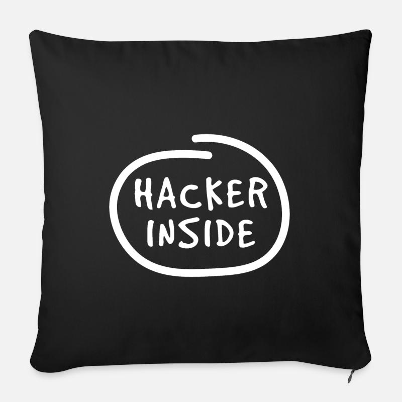 Hacker in mir - Sofakissenbezug 45 x 45 cm - Schwarz