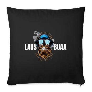 Lausbua Lederhosen - Sofakissenbezug 45 x 45 cm - Schwarz - Vorne