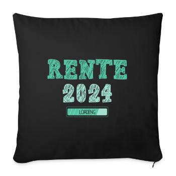 Rentner 2024 Ruhestand 2024 Der Countdown läuft - Sofakissenbezug 45 x 45 cm - Schwarz - Vorne