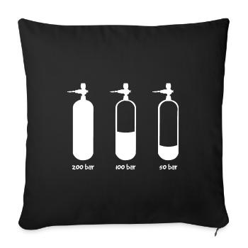 Scuba Diving - Sofa pillowcase 17,3'' x 17,3'' (45 x 45 cm) - black - Front