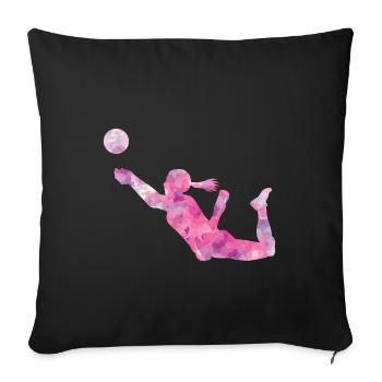 volley-ball - Housse de coussin décorative 45 x 45 cm - noir - Devant