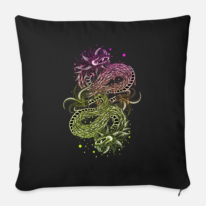 23F 0261 bk - Housse de coussin décorative 45 x 45 cm - noir