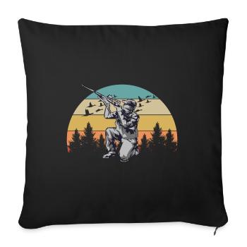 Duck Hunter Waterfowl Duck Hunting - Sofa pillowcase 17,3'' x 17,3'' (45 x 45 cm) - black - Front