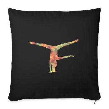 Gymnastik Handstand - Sofakissenbezug 45 x 45 cm - Schwarz - Vorne