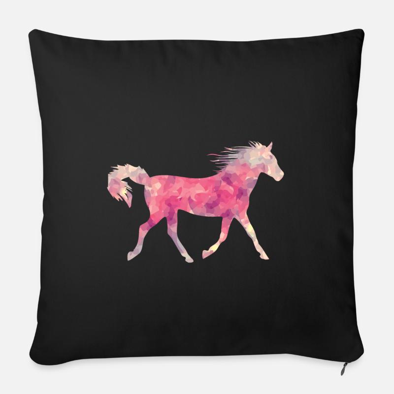 Wildpferd - Sofakissenbezug 45 x 45 cm - Schwarz