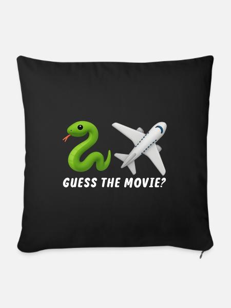 Errate den Film Lustig Humorvoll - Sofakissenbezug 45 x 45 cm - Schwarz