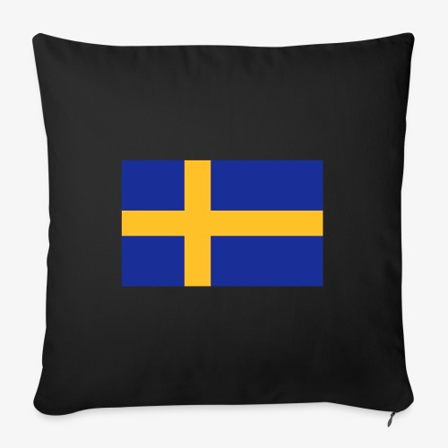 Svenska flaggan - Swedish Flag - Soffkuddsöverdrag, 45 x 45 cm