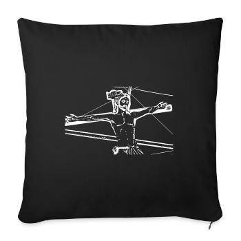 Jesus Christ Cross Easter - Sofa pillowcase 17,3'' x 17,3'' (45 x 45 cm) - black - Front