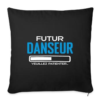 Futur Danseur Idée Cadeau Danseur - Housse de coussin décorative 45 x 45 cm - noir - Devant