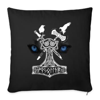 Thor - Sofa pillowcase 17,3'' x 17,3'' (45 x 45 cm) - black - Front