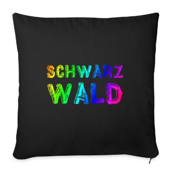 Black Forest | Mountains | Hiking | Holiday - Sofa pillowcase 17,3'' x 17,3'' (45 x 45 cm) - black - Front