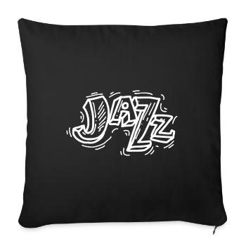 Jazz in Love - Sofa pillowcase 17,3'' x 17,3'' (45 x 45 cm) - black - Front