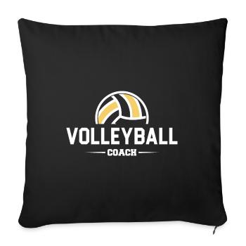 Volleyball coach gift | Coach Volleyball - Sofa pillowcase 17,3'' x 17,3'' (45 x 45 cm) - black - Front