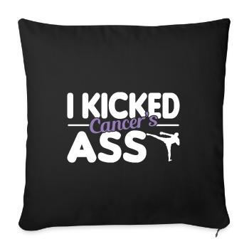 Cancer Martial Arts - Sofa pillowcase 17,3'' x 17,3'' (45 x 45 cm) - black - Front