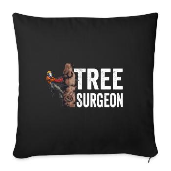 Motorsäge Tree Surgeon Holzfäller Kettensäge - Sofakissenbezug 45 x 45 cm - Schwarz - Vorne
