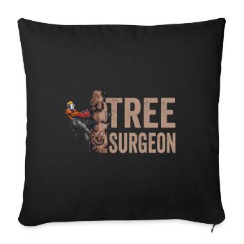 Motorsäge Tree Surgeon Holzfäller Kettensäge - Sofakissenbezug 45 x 45 cm - Schwarz - Vorne