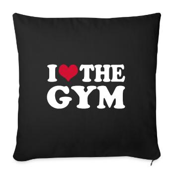 Workout Motivation Fitness I Love Going To The Gym - Sofa pillowcase 17,3'' x 17,3'' (45 x 45 cm) - black - Front