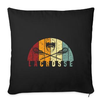 lacrosse - Sofa pillowcase 17,3'' x 17,3'' (45 x 45 cm) - black - Front