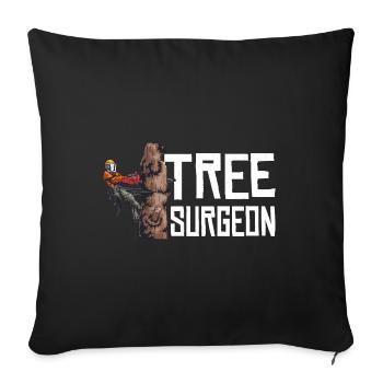 Motorsäge Tree Surgeon Holzfäller Kettensäge - Sofakissenbezug 45 x 45 cm - Schwarz - Vorne