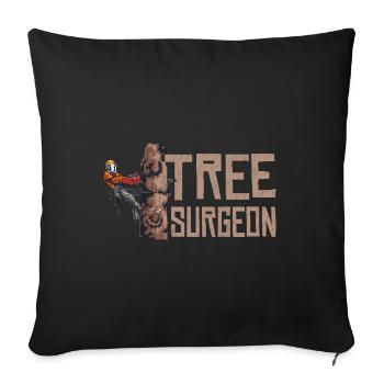 Motorsäge Tree Surgeon Holzfäller Kettensäge - Sofakissenbezug 45 x 45 cm - Schwarz - Vorne