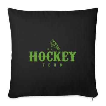 hockey Team | Hockey team - Sofa pillowcase 17,3'' x 17,3'' (45 x 45 cm) - black - Front