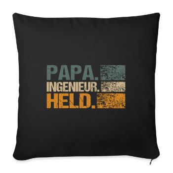 Ingenieur Student Papa lustig Sprüche Spruch Baby - Sofakissenbezug 45 x 45 cm - Schwarz - Vorne