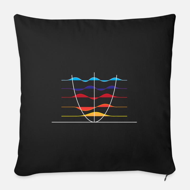 Physik Wellenüberlagerung - Sofakissenbezug 45 x 45 cm - Schwarz