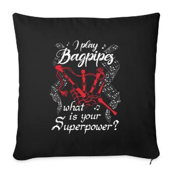Bagpipes Bagpiper Bagpiper - Sofa pillowcase 17,3'' x 17,3'' (45 x 45 cm) - black - Front