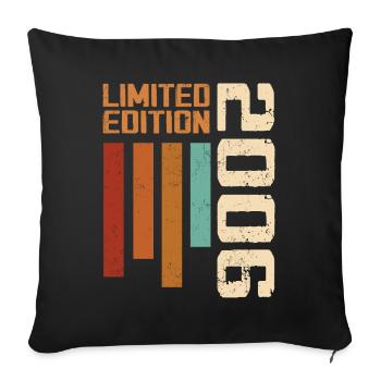 Vintage 2006 Birthday Gift 2006 Retro 2006 - Sofa pillowcase 17,3'' x 17,3'' (45 x 45 cm) - black - Front