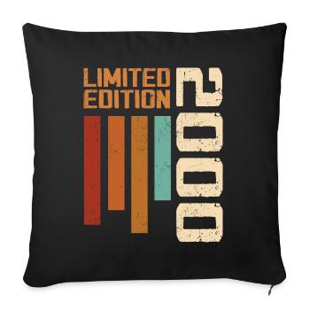 Vintage 2000 Birthday Gift 2000 Retro 2000 - Sofa pillowcase 17,3'' x 17,3'' (45 x 45 cm) - black - Front