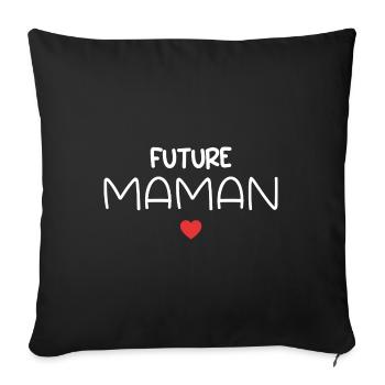Future Maman - Housse de coussin décorative 45 x 45 cm - noir - Devant