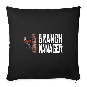Motorsäge Branch Manager Holzfäller Kettensäge - Sofakissenbezug 45 x 45 cm - Schwarz - Vorne