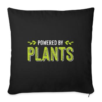 vegan veganer - Sofakissenbezug 45 x 45 cm - Schwarz - Vorne