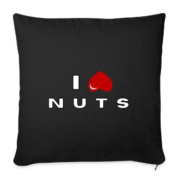 Je déteste les noix - Housse de coussin décorative 45 x 45 cm - noir - Devant