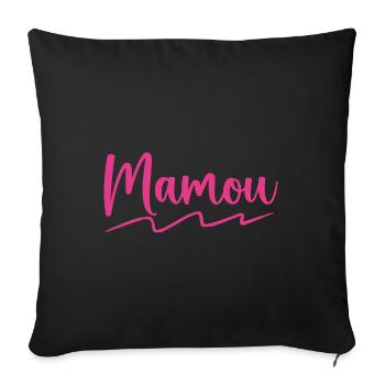 Mamou - Housse de coussin décorative 45 x 45 cm - noir - Devant