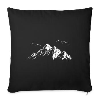 Mountains and Forest | Mountain Hiking - Sofa pillowcase 17,3'' x 17,3'' (45 x 45 cm) - black - Front