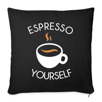 Espresso yourself - Sofakissenbezug 45 x 45 cm - Schwarz - Vorne