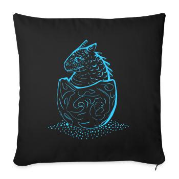 Bébé Dragon - Housse de coussin décorative 45 x 45 cm - noir - Devant