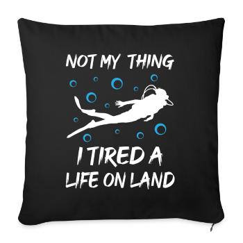 Not my Thing Diving Ocean - Sofa pillowcase 17,3'' x 17,3'' (45 x 45 cm) - black - Front