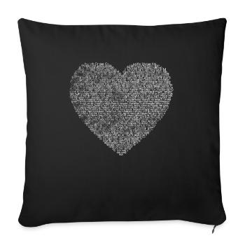 Jésus amour - Housse de coussin décorative 45 x 45 cm - noir - Devant