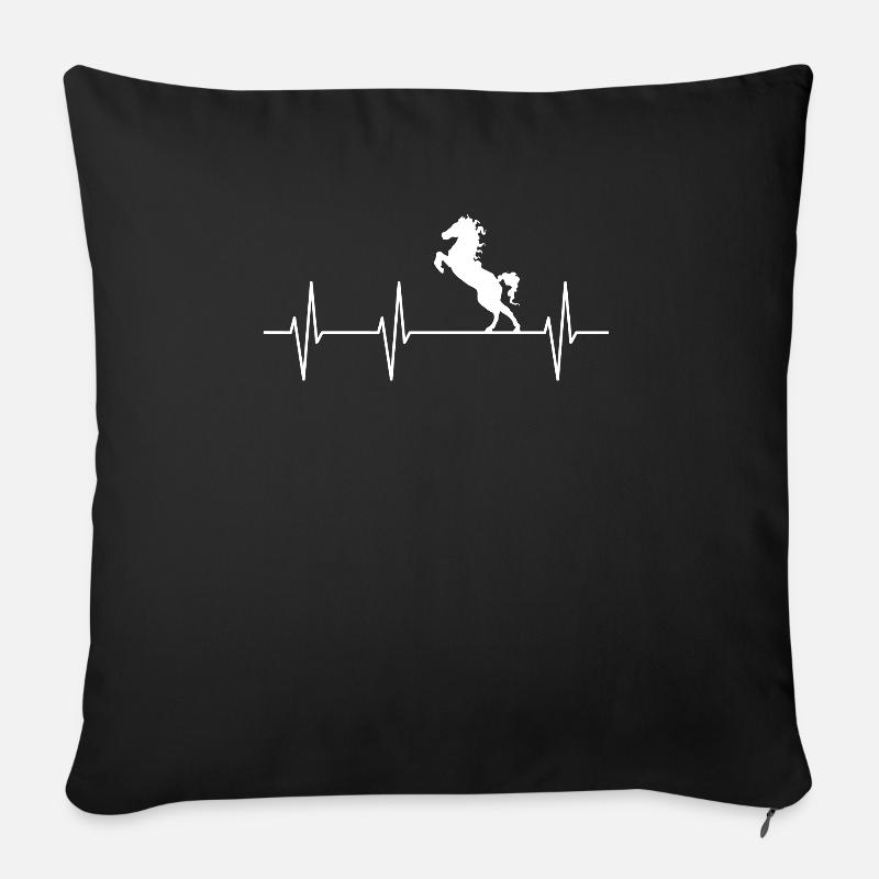 Reiten - Sofakissenbezug 45 x 45 cm - Schwarz