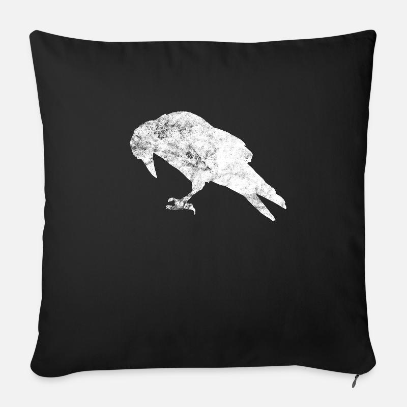Rabe - Sofakissenbezug 45 x 45 cm - Schwarz
