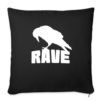 Rabe - Sofakissenbezug 45 x 45 cm - Schwarz - Vorne