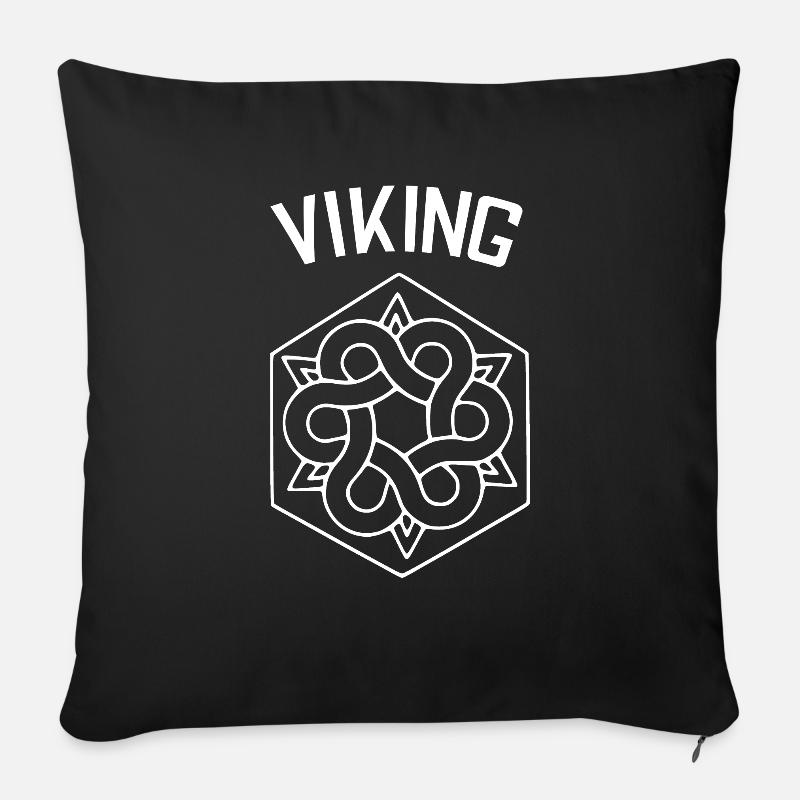 Wikinger - Sofakissenbezug 45 x 45 cm - Schwarz