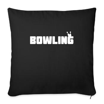 bowling - Housse de coussin décorative 45 x 45 cm - noir - Devant