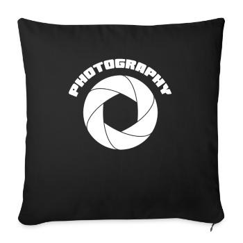 photographer - Sofa pillowcase 17,3'' x 17,3'' (45 x 45 cm) - black - Front