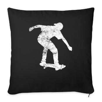 Skater - Sofa pillowcase 17,3'' x 17,3'' (45 x 45 cm) - black - Front