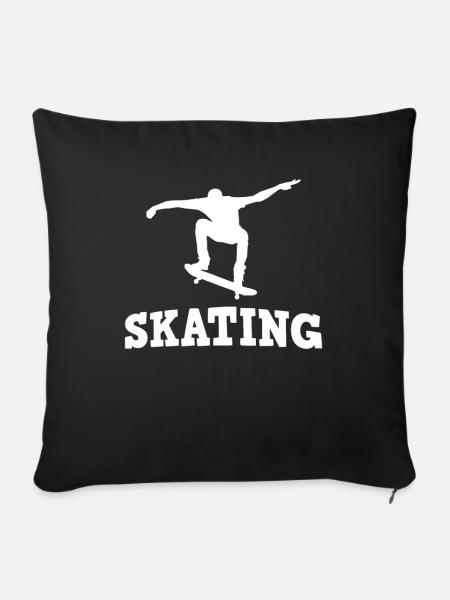 Skateboard Skating Skater - Sofakissenbezug 45 x 45 cm - Schwarz