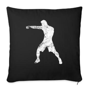 boxeur - Housse de coussin décorative 45 x 45 cm - noir - Devant