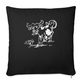 Bauer - Sofakissenbezug 45 x 45 cm - Schwarz - Vorne